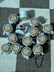 Mini Coffee Mug Clicker Keychain
