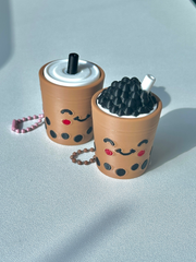 Mini Boba Tea Clicker Keychain
