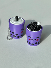 Mini Boba Tea Clicker Keychain