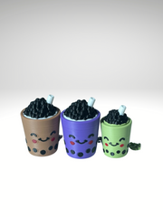 Mini Boba Tea Clicker Keychain