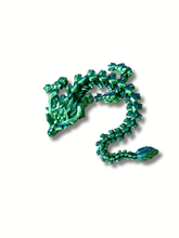 3D Printed Breezy Blaze 2 Dragon – Articulated Dragon Figure | Gold & Blue Gradient | Dubai 3D Printing