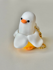 3D Printed Banana Duck Clicker Fidget Keychain – Banana Duck Meme Clicker | Mechanical – close-up | Dubai 3D Printing