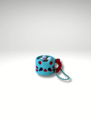 Hot Chocolate Cat Mug Clicker – 3D Printed Fidget Charm