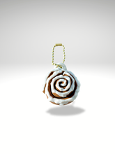 3D printed classic cinnamon roll fidget toy with frosted swirl design
