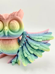 Articulated Owl in Rainbow Matte