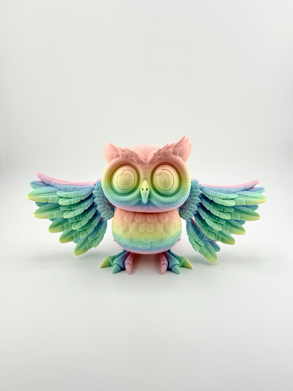 Articulated owl figure - 3D printed sculpture for collectors and enthusiasts