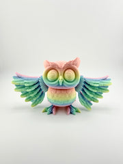 Articulated owl figure - 3D printed sculpture for collectors and enthusiasts
