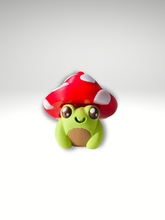 3D Printed Mystical Frog Desk Buddy – Articulated Fidget Toy with Clicky Mushroom Hat