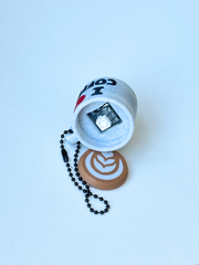 Mini Coffee Mug Clicker Keychain