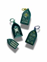 3D Printed Stained Glass Clicker Keychain – Gothic Arch Window Fidget Charm | Mechanical | Dubai 3D Printing