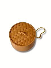 3D printed bamboo steamer basket fidget clicker keychain closed Dubai