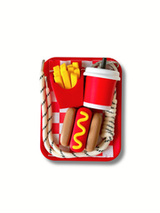 3D Printed Fast Food Clicker Collection – Burger, Fries, Hotdog & Soda Fidget Keychains + – side view | Dubai 3D Printing