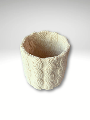 3D Printed Knitted Pen Holder – Cozy Desk Organizer – side view | Dubai 3D Printing