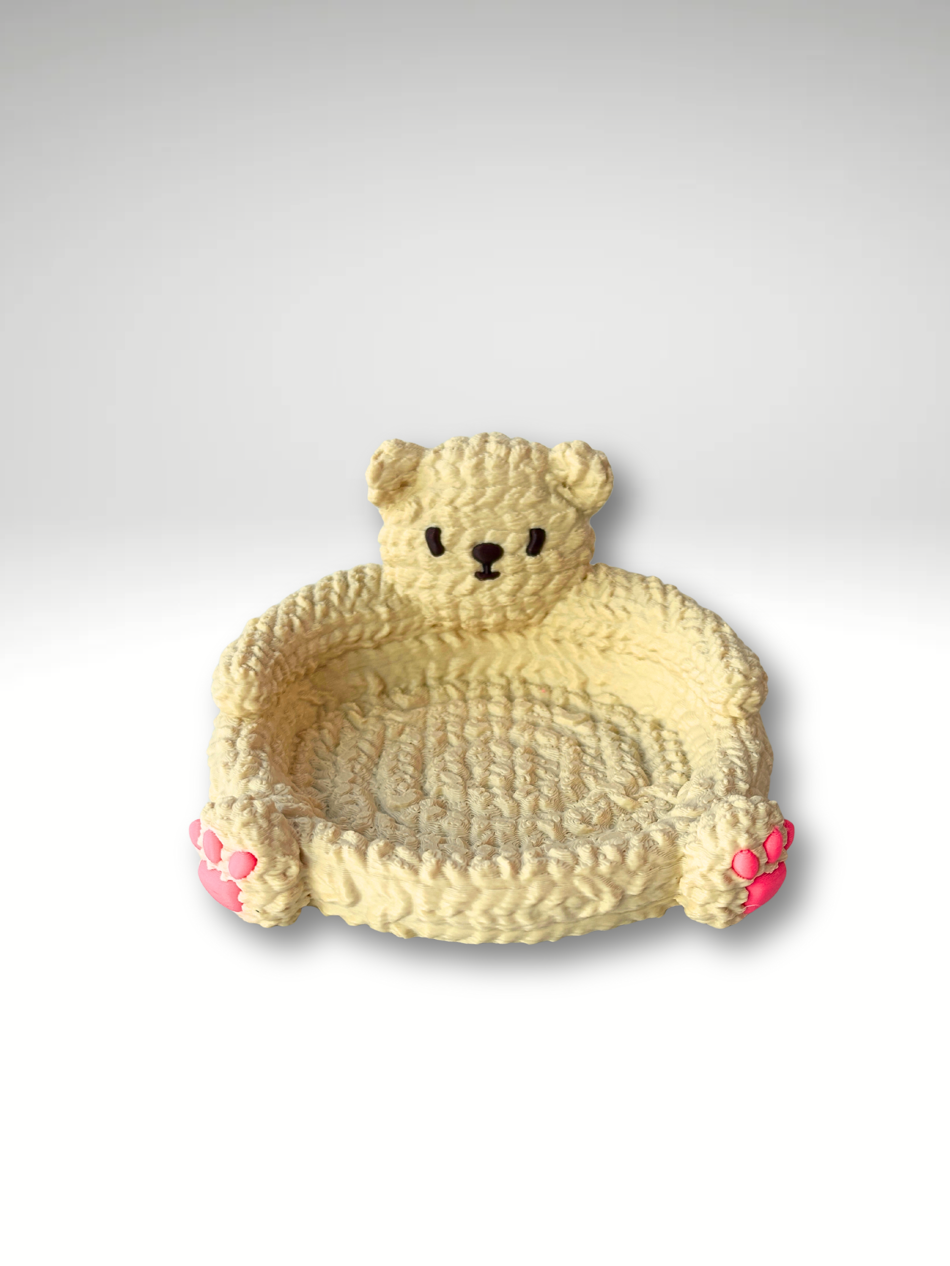 3D Printed Knitted Bear Coaster & Catchall Tray – side view | Dubai 3D Printing