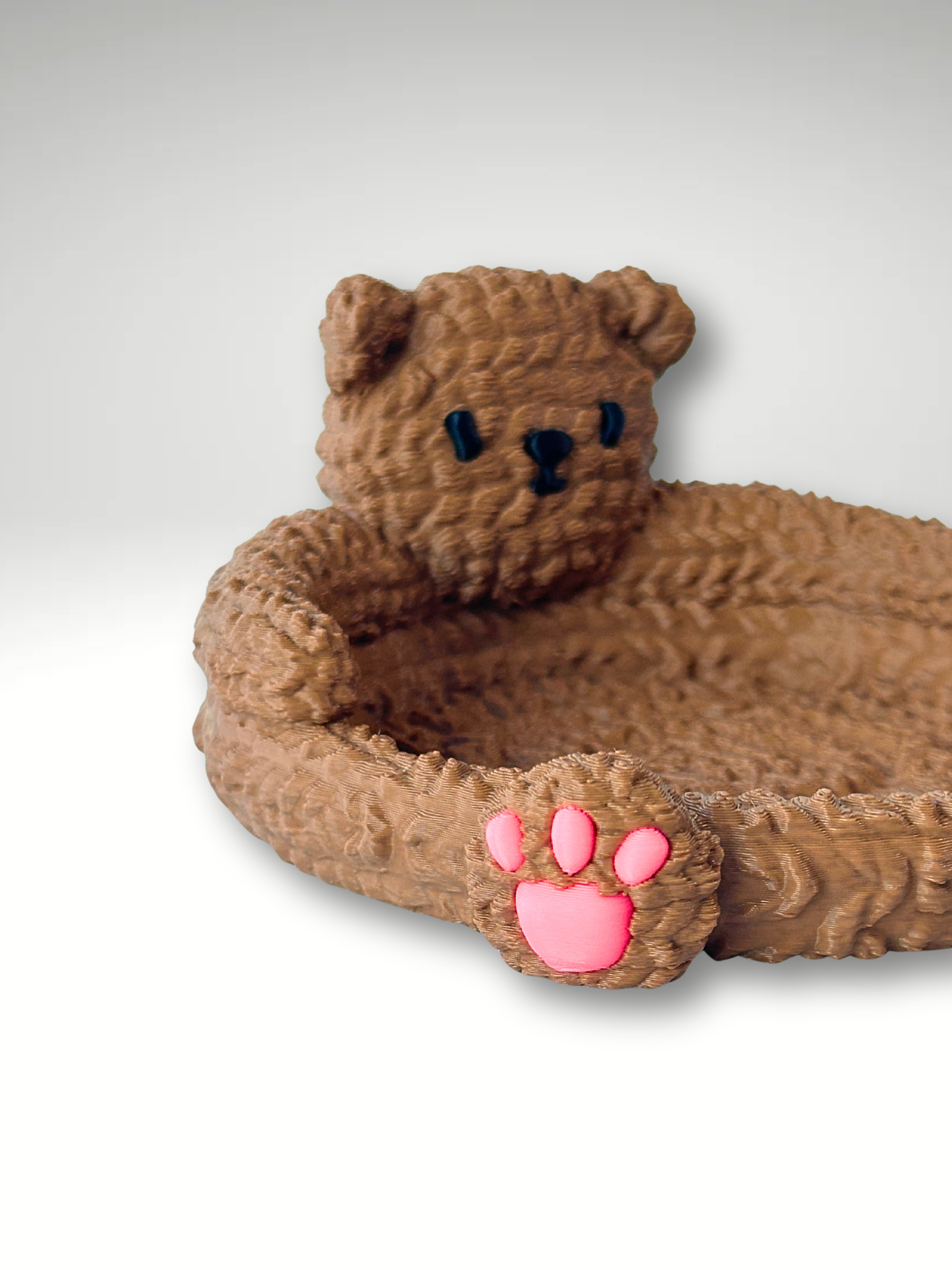 3D Printed Knitted Bear Coaster & Catchall Tray – close-up | Dubai 3D Printing