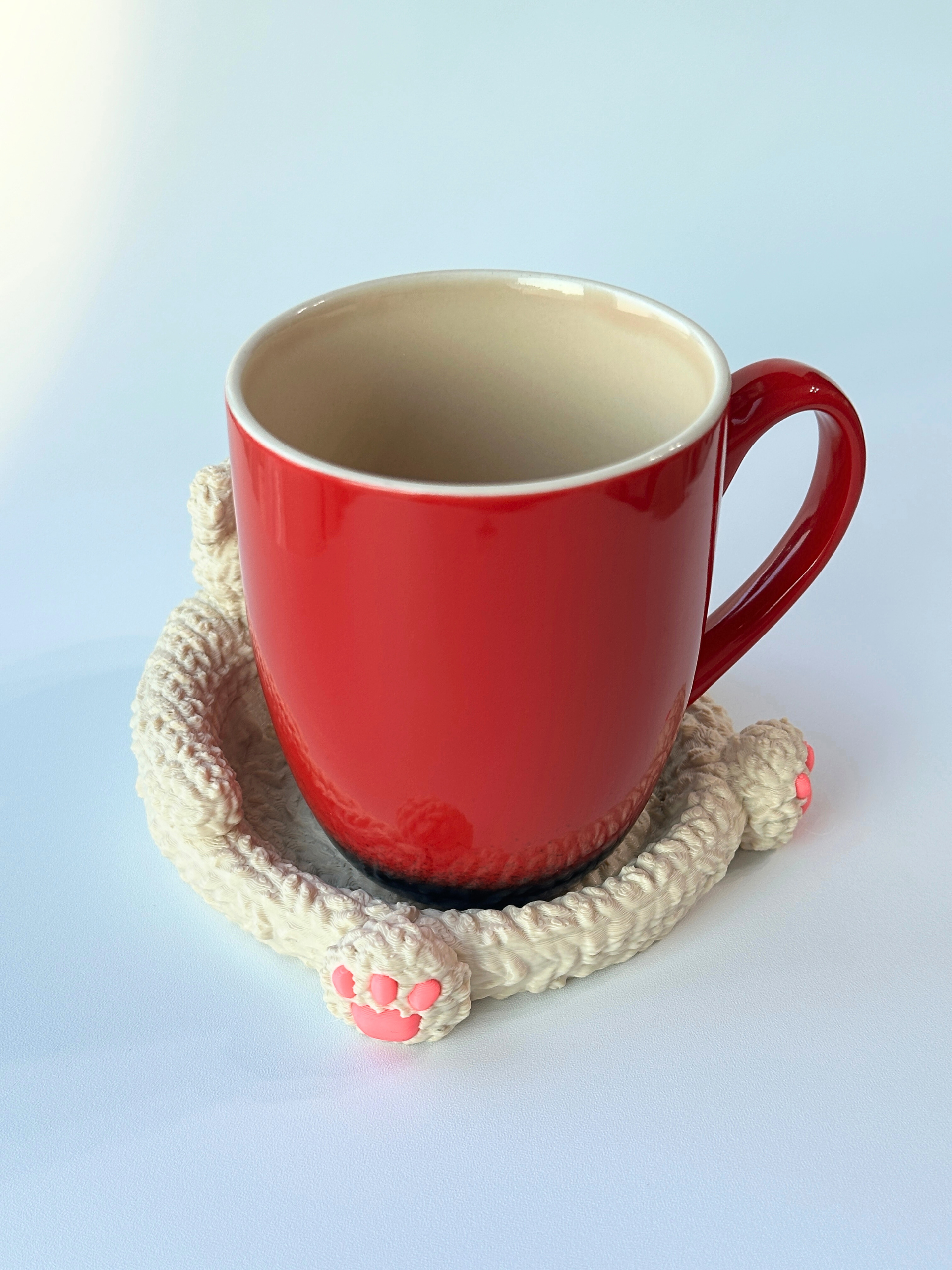 3D Printed Knitted Bear Coaster & Catchall Tray – angle view | Dubai 3D Printing