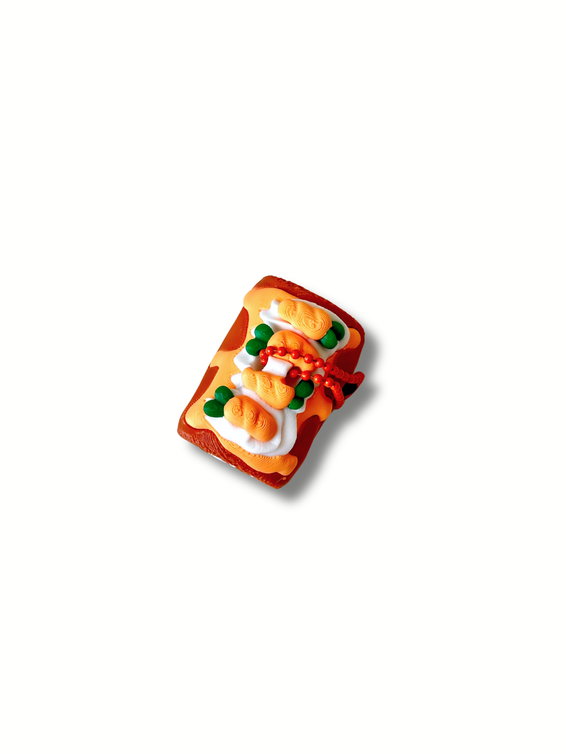 3D Printed Swiss Roll Cake Clicker Keychains – Carrot Cake, Strawberry Cream & Chocolate – view 7 | Dubai 3D Printing