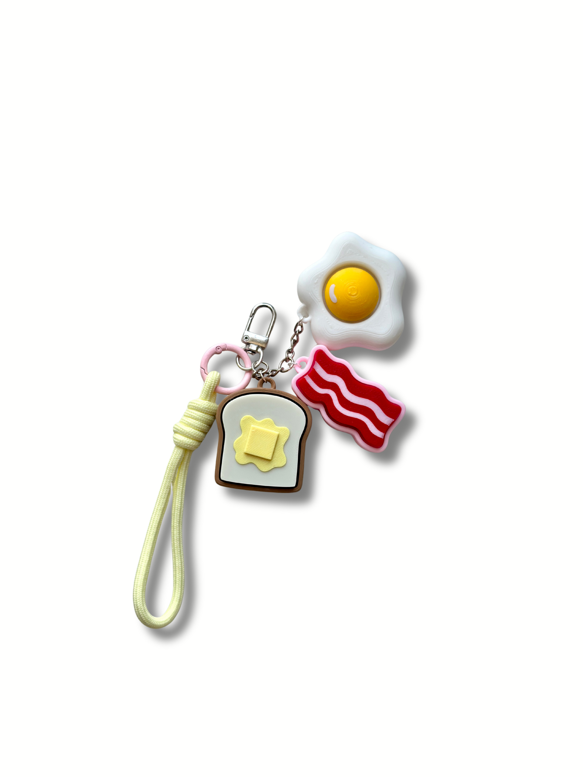 3D Printed Breakfast Friends Fidget Clickers – Egg, Toast, and Bacon + Combo Set | – close-up | Dubai 3D Printing