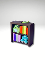 Bookshelf Fidget Clicker with Frog & Mushroom – 3D Printed Desk Toy for Book Lovers – side view | Dubai 3D Printing