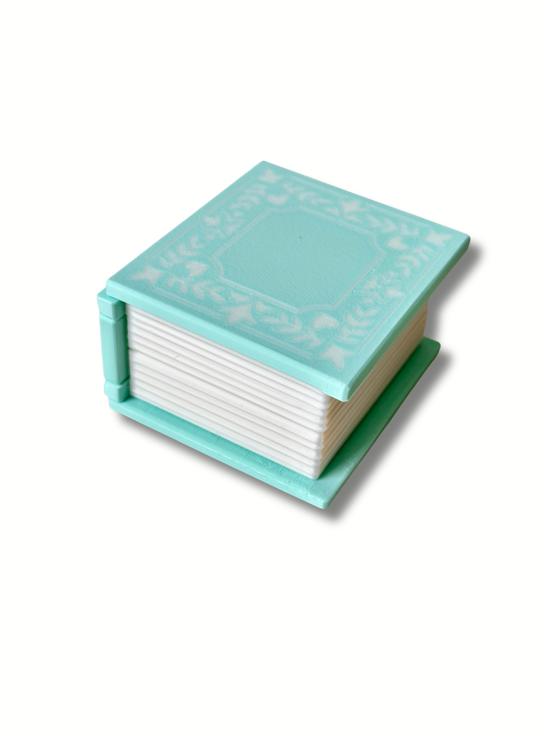 3D Printed Chocolate Book Box Clicker – Bonbon Chocolate Clicker Set in Decorative Book – close-up | Dubai 3D Printing