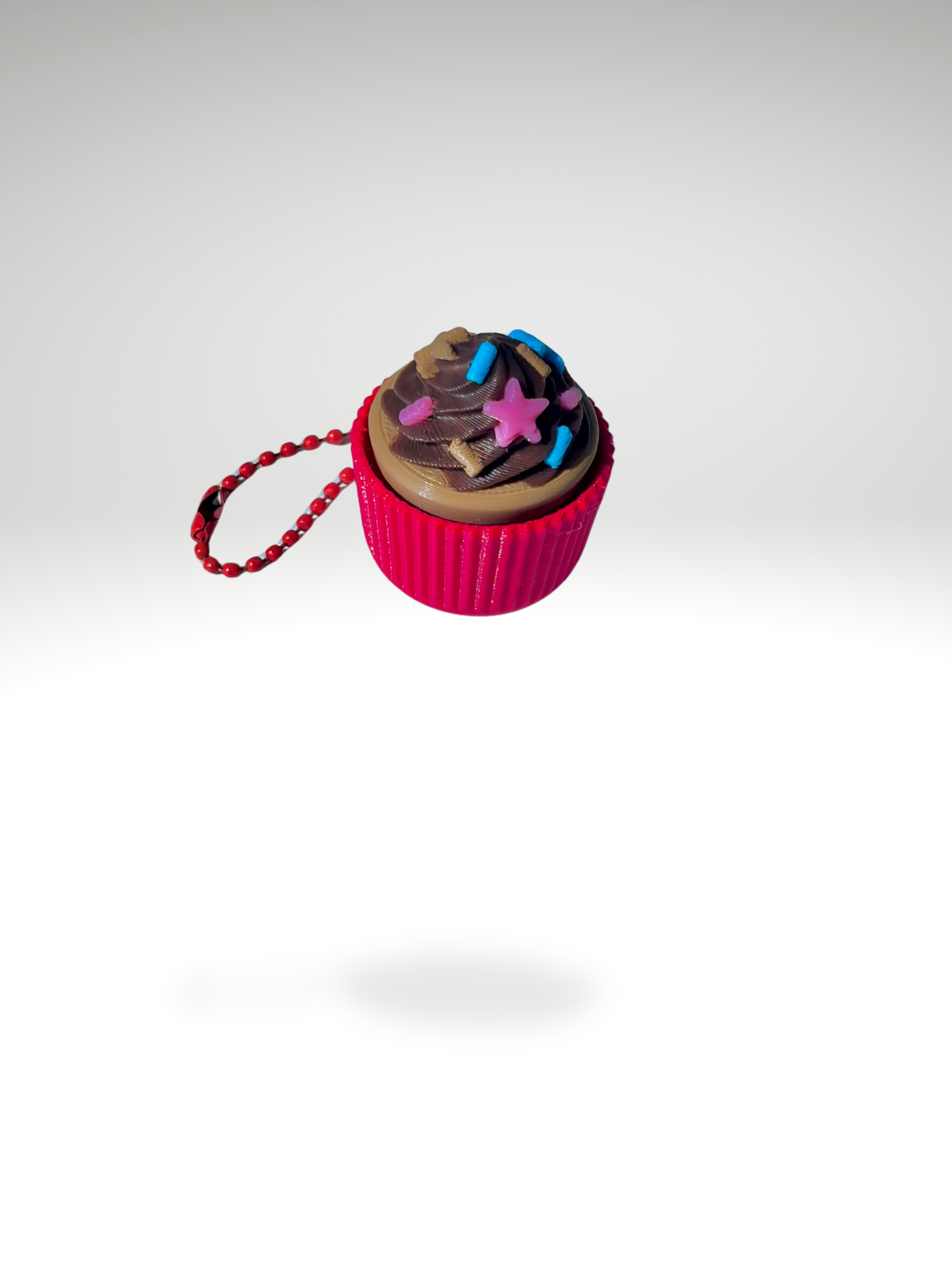 3D Printed Cupcake Clicker Fidget Toy Keychain
