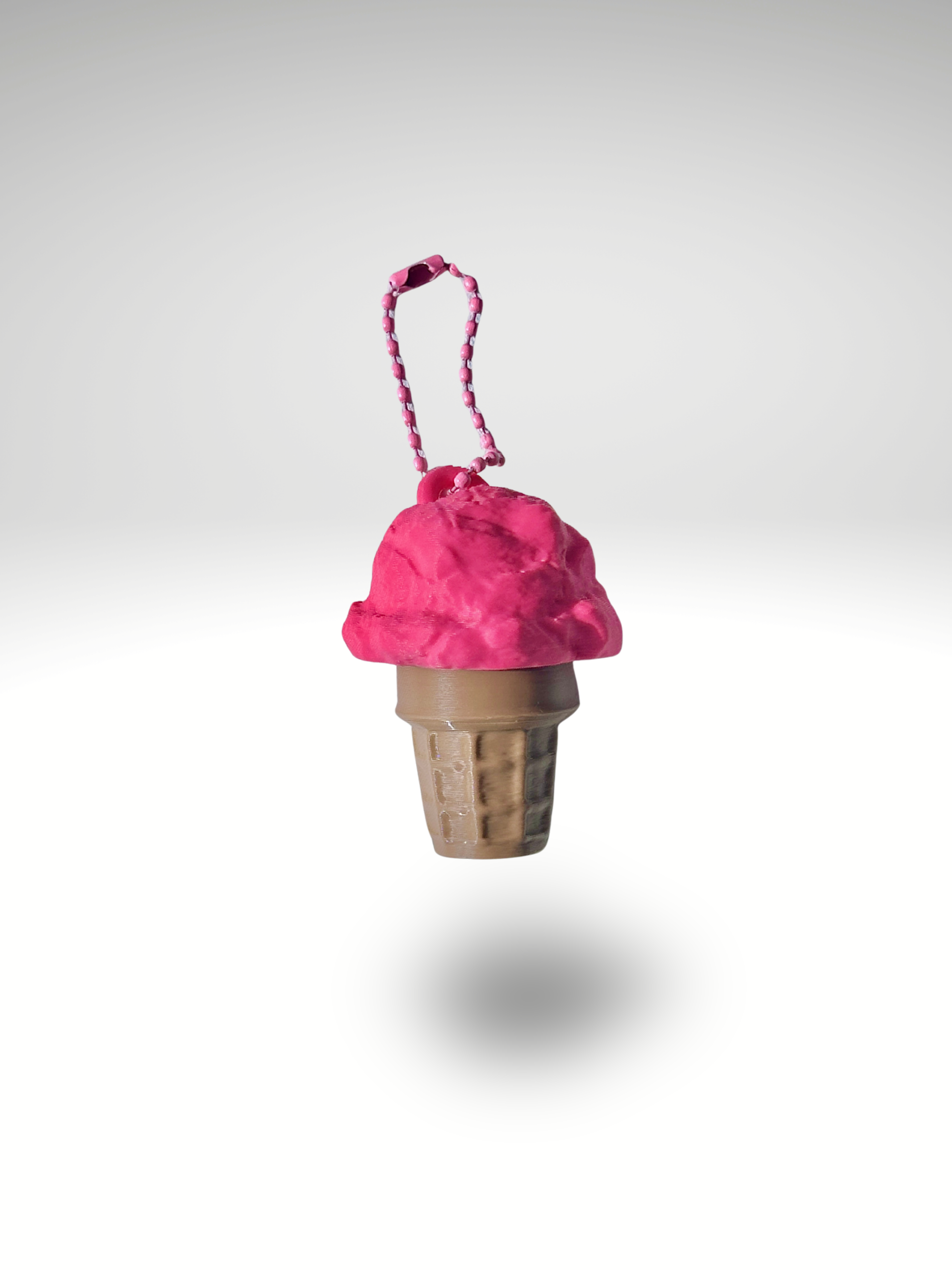 3D Printed Ice Cream Cone Fidget Toy Keychain