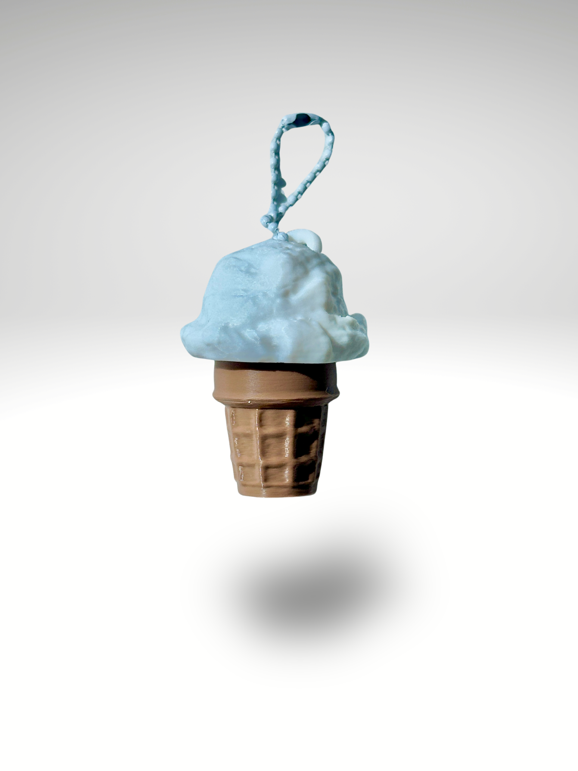 3D Printed Ice Cream Cone Fidget Toy Keychain