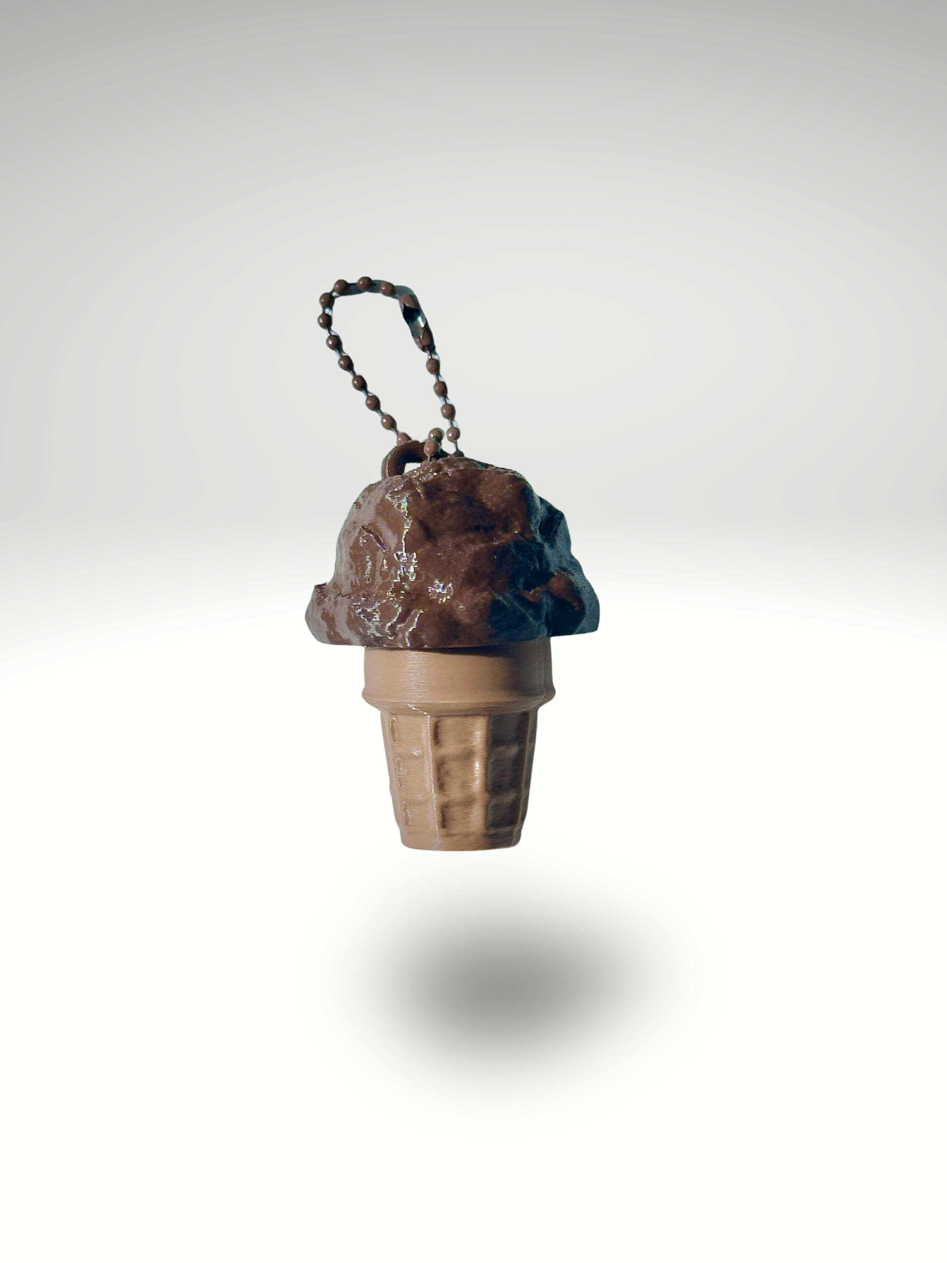 3D Printed Ice Cream Cone Fidget Toy Keychain