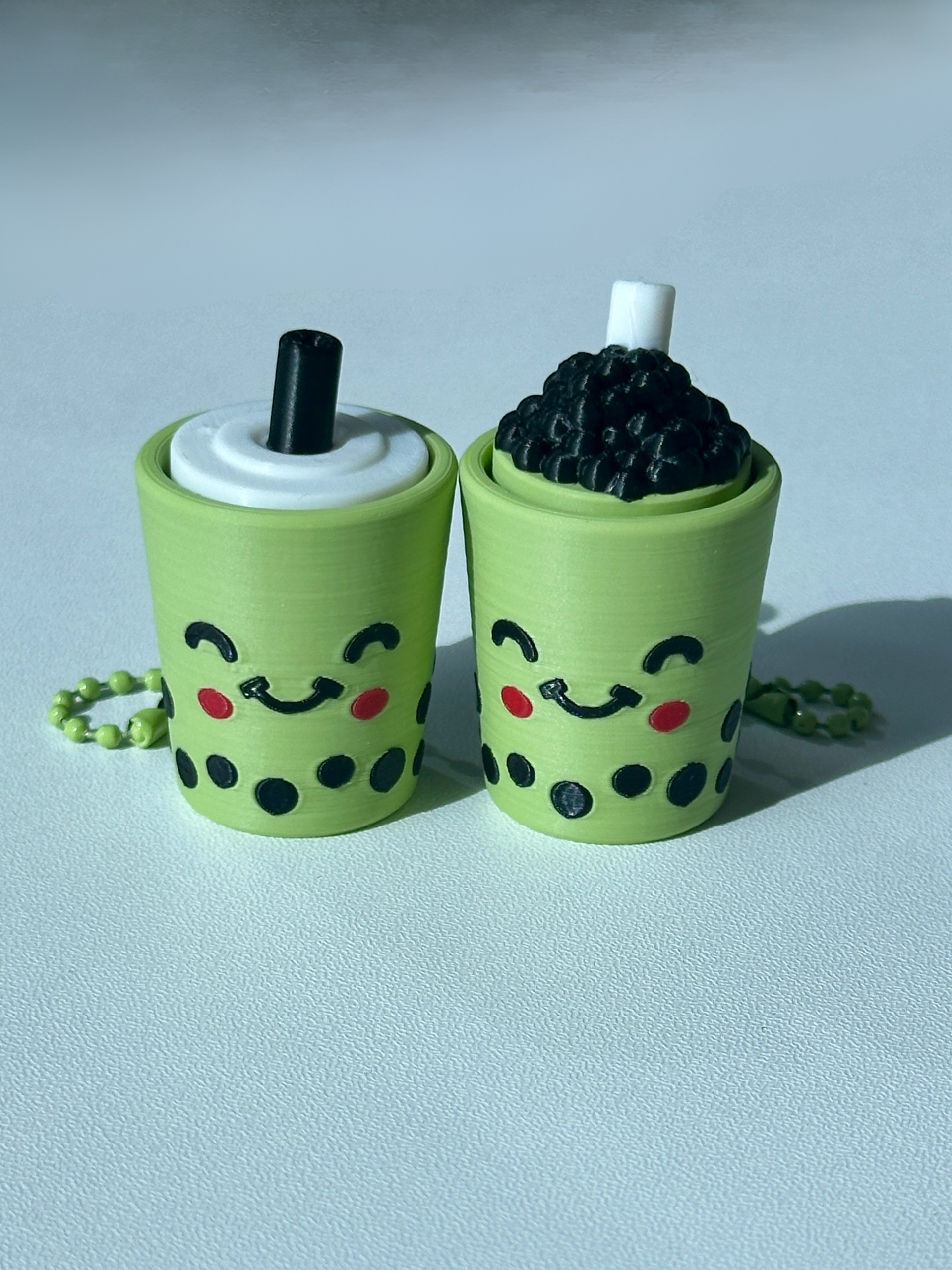 Mini Boba Tea Clicker Keychain