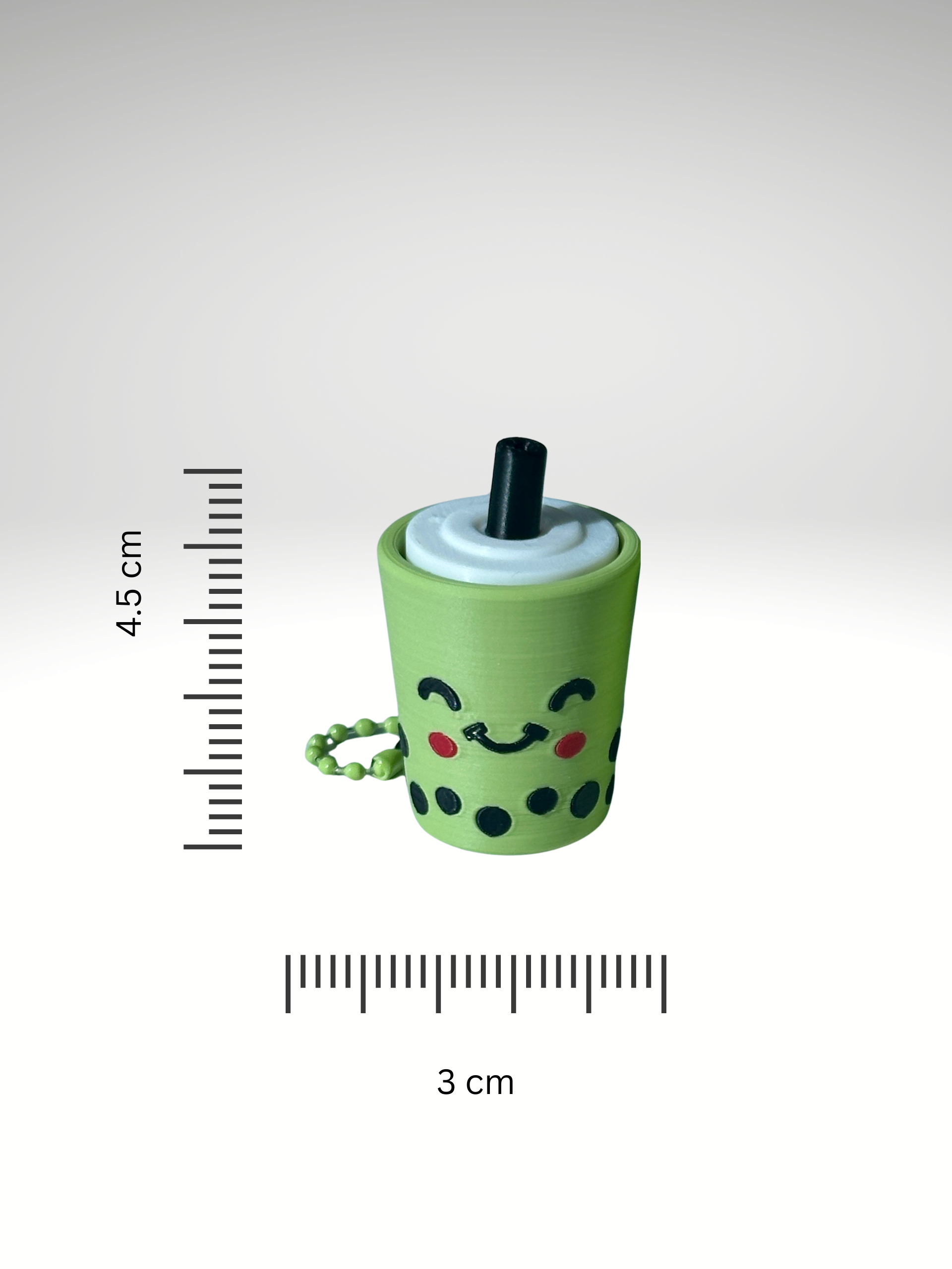 Mini Boba Tea Clicker Keychain