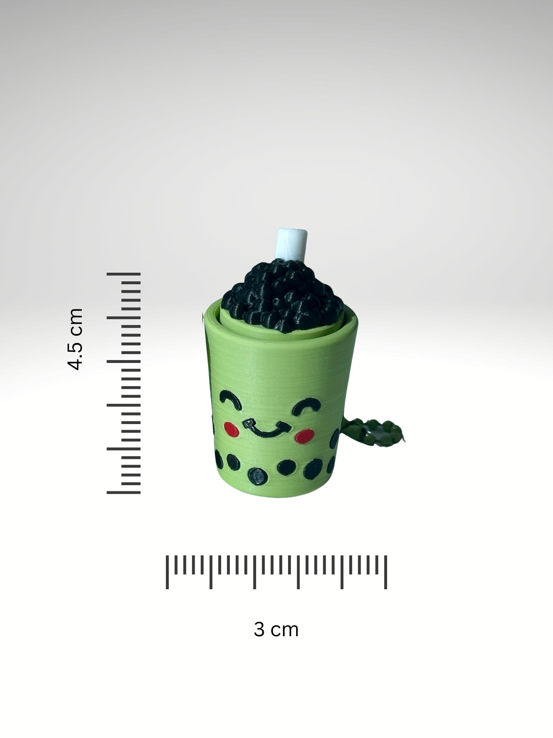 Mini Boba Tea Clicker Keychain