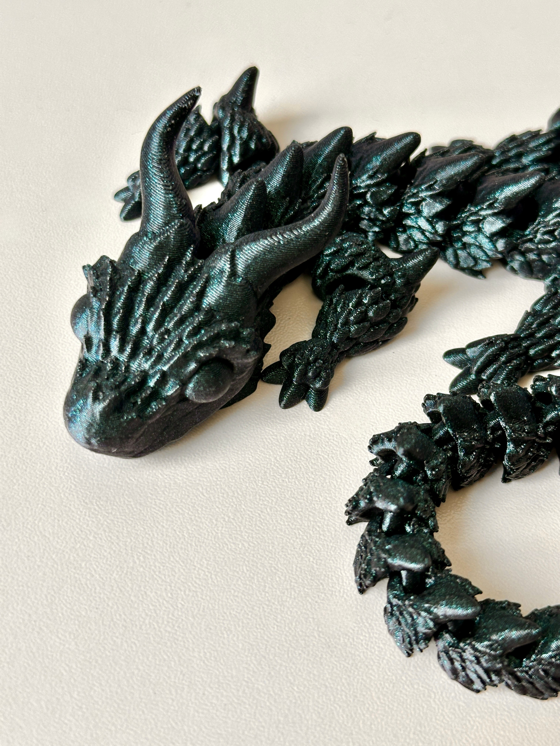3D Printed Galaxy Titan Dragon & Egg – Articulated Dragon with Twist-Open Egg | Deep – angle view | Dubai 3D Printing