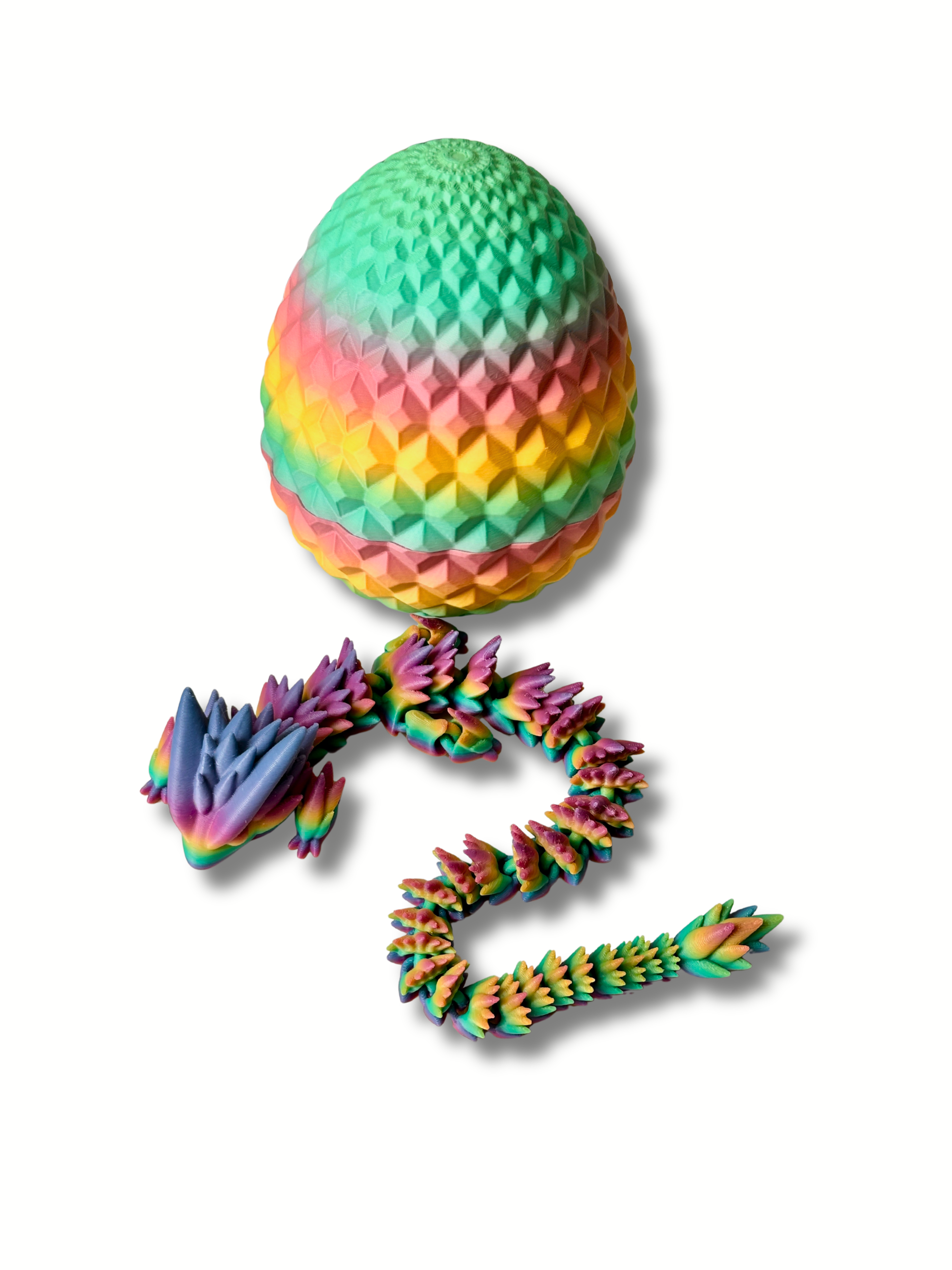 3D Printed Kaleido Knight 2 Dragon & Egg – Articulated Dragon with Twist-Open Egg | | Dubai 3D Printing