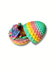 3D Printed Kaleido Knight 2 Dragon & Egg – Articulated Dragon with Twist-Open Egg | – side view | Dubai 3D Printing