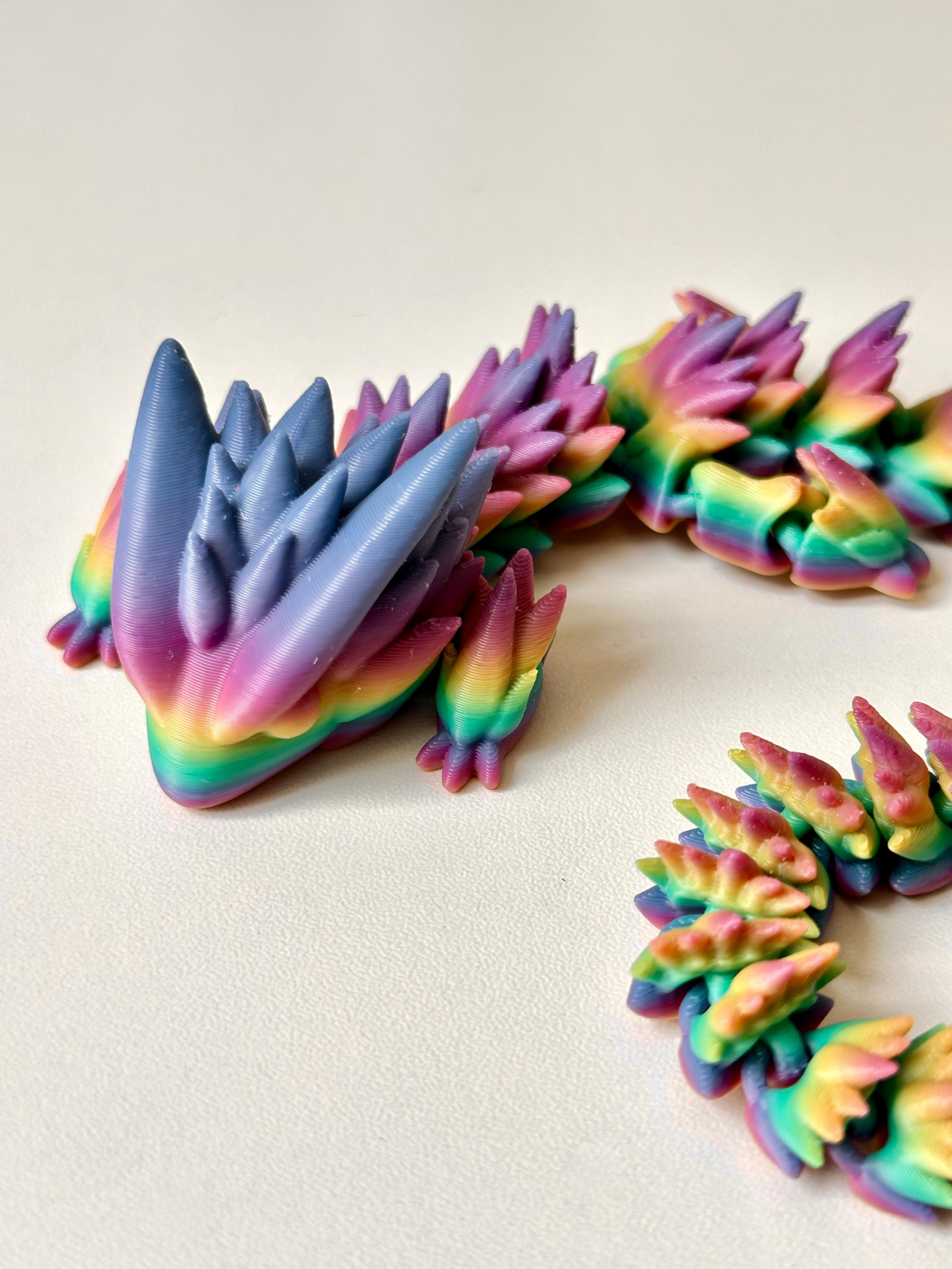 3D Printed Kaleido Knight 2 Dragon & Egg – Articulated Dragon with Twist-Open Egg | – angle view | Dubai 3D Printing