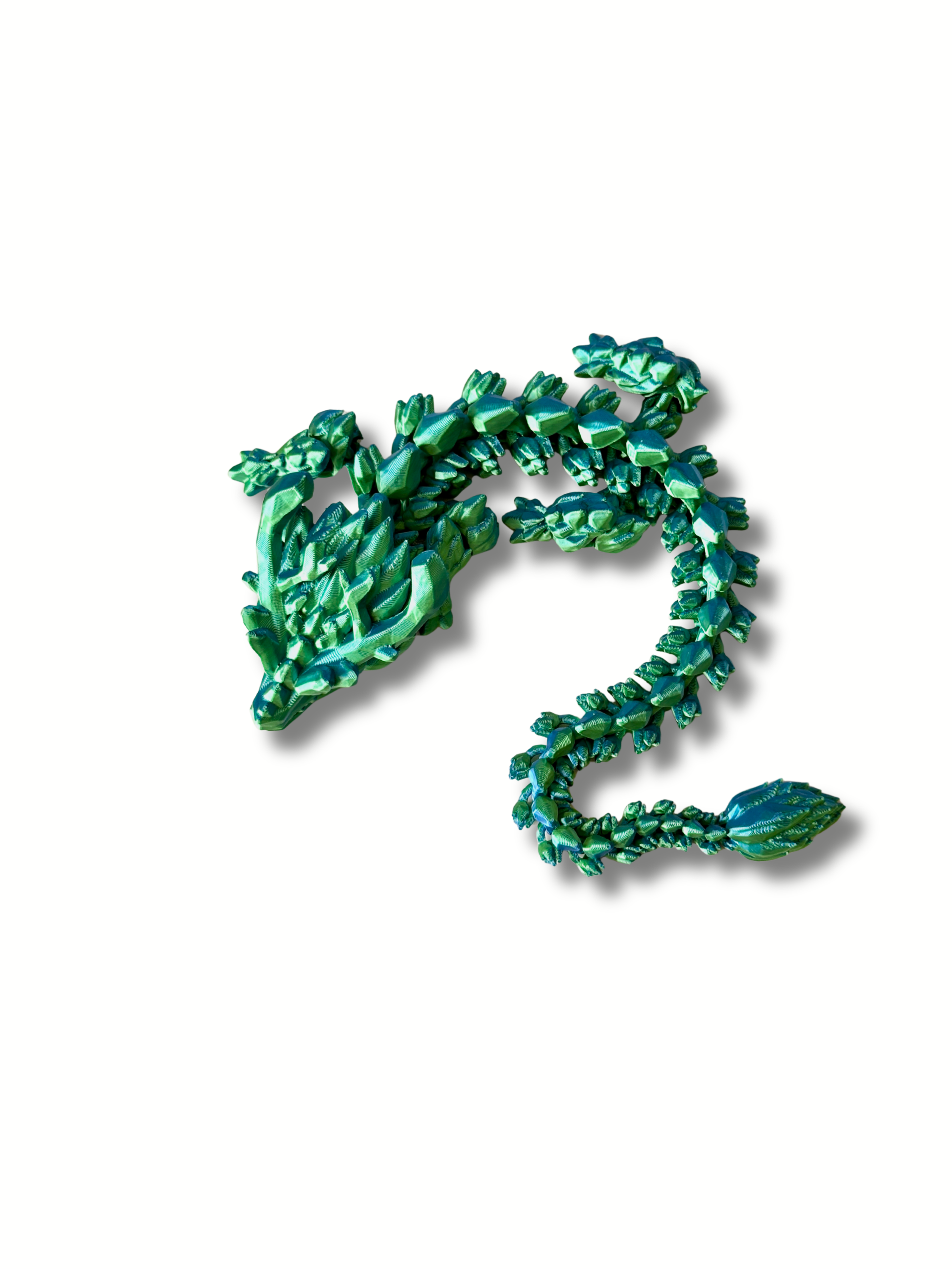 3D Printed Breezy Blaze 2 Dragon – Articulated Dragon Figure | Gold & Blue Gradient | Dubai 3D Printing