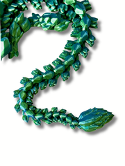3D Printed Breezy Blaze 2 Dragon – Articulated Dragon Figure | Gold & Blue Gradient – detail view | Dubai 3D Printing