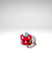 Hot Chocolate Cat Mug Clicker – 3D Printed Fidget Charm
