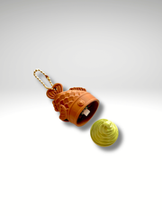 Matcha Taiyaki Clicky Pal with the ice cream swirl lifted off, revealing the mechanical keyboard switch inside the taiyaki | Dubai 3D Printing
